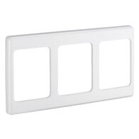 2000 Series, Flush Surround, 3 Gang, Vertical Mount, Curved Sided, Standard Pattern - White Electric