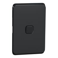 Clipsal Iconic, Switch Plate Skin, 1 Gang, Horizontal/Vertical Mount, Clip-On - Extra Black