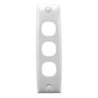 Standard Series, Flush Plate, 3 Gang, Architrave - White Electric