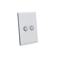 C-Bus, SpaceLogic Wall Plate, Saturn, A-Series, Key Input unit, 2 keys - Pure White