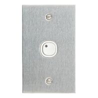 C-Bus Control and Management System, Flat Plate, Key Input, 1 Gang, B Style, Learn Enabled, Stainless Steel - White Electric