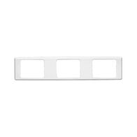 2000 Series, Flush Surround, 3 Gang, Horizontal Mount, Standard Pattern - White Electric