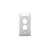Standard Series, Flush Plate, 2 Gang, Intermediate - White Electric
