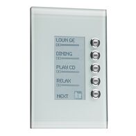 C-Bus Control and Management System, Glass Fascia, 5 Gang, Saturn Series - Glass Finish