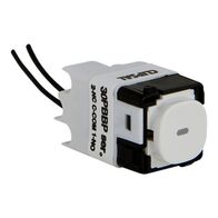 Impress Series, push-button Mechanism, Blue LED, 16A, Momentary Action, Bell Press Mechanism - Red