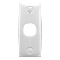Standard Series, Flush Plate, Architrave Size, Switch Plate 1 Gang (75 x 32mm) - White Electric