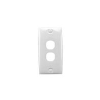Standard Series, Plate Only, 2 Gang Intermediate Size - White Electric