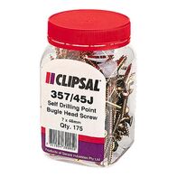 Clipsal - General Accessories, Bugle Head, Self Drilling Point, 7 X 45mm, Jar 175
