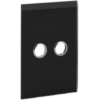 C-Bus Control and Management System, Glass Fascia, 2 Gang, Saturn Series, Rectangular - Black