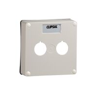Clipsal - 56 Series, Lid, 1 Gang with 2 X 22mm Diameter Apertures. Made of Plastic & Includes Gasket - Resistant Orange