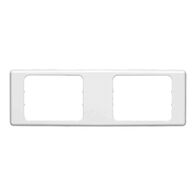 2000 Series, Flush Surround, 2 Gang, Horizontal Mount, Curved Sided, Standard Pattern - White Electric