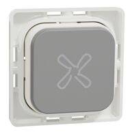 Clipsal Iconic, push-button Assembly, Fan - Cool Grey