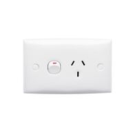 Standard Series, Power Outlet, Single - White Electric