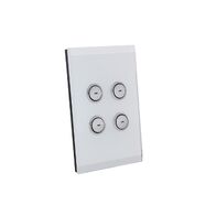 C-Bus, SpaceLogic Wall Plate, Saturn, E-Series, Key Input unit, 4 keys - Pure White