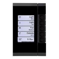 C-Bus eDLT, Wall Plate, Saturn, Enhanced Dynamic Labelling Technology, 5 Key Grid - Espresso Black