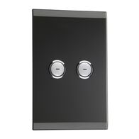 C-Bus Control and Management System, Wall Plate, Saturn, Key Input Unit, 2 Key, A Series - Black