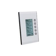 C-Bus Control and Management System, Fascia with Grid, Saturn Series, Rectangular, 5 Gang - Pure White