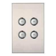 C-Bus, SpaceLogic Wall Plate, Saturn, A-Series, Key Input unit, 4 keys - Stainless Steel
