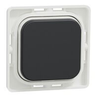 Clipsal Iconic, push-button Assembly, Blank, 5 Pack - Extra Black