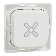 Clipsal Iconic, push-button Assembly, Fan - Vivid White
