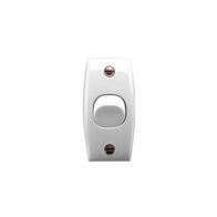Standard Series, Flush Switch, 1 Gang, 1-Way/2-Way, 250VAC, 10A, Miniature Architrave - White Electric