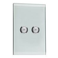 C-Bus Control and Management System, Glass Fascia, 2 Gang, Saturn Series, Rectangular - Glass Finish