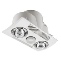 Airflow, En Suite Fan, Light, Heater with Backdraught Shutter 2 x 275W - White Electric