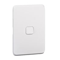 Clipsal Iconic, Switch Plate Skin, 1 Gang, Horizontal/Vertical Mount, Clip-On - Extra Vivid White