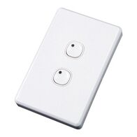 C-Bus Control and Management System, Plastic Plate Wall Switch, 2 Button - Black