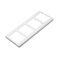 2000 Series, Flush Surround, 4 Gang, Vertical Mount, Curved Sided, Standard Pattern - White Electric