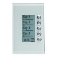 C-Bus Control and Management System, Fascia with Grid, Saturn Series, Rectangular, 5 Gang - Glass Finish