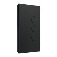 C-Bus, Wall Plate, Saturn Zen, Key Input Unit, 3 Key, A Series - Zen Black