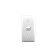 Standard Series, Flush Switch, 1 Gang, 250VAC, 10A, Vertical, Intermediate Architrave - White Electric