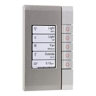 C-Bus eDLT, Wall Plate, Saturn, Enhanced Dynamic Labelling Technology, 5 Key Grid - Stainless Steel