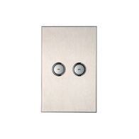 C-Bus, SpaceLogic Wall Plate, Saturn, A-Series, Key Input unit, 2 keys - Stainless Steel