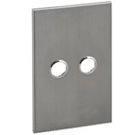 C-Bus Control and Management System, Glass Fascia, 2 Gang, Saturn Series, Rectangular - Stainless Steel