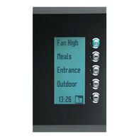 C-Bus Control and Management System, Fascia with Grid, Saturn Series, Rectangular, 5 Gang - Black
