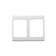 2000 Series, Flush Surround, 2 Gang, Vertical Mount, Curved Sided, Standard Pattern - White Electric