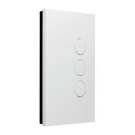 C-Bus, Wall Plate, Saturn Zen, Key Input Unit, 3 Key, A Series - Zen White