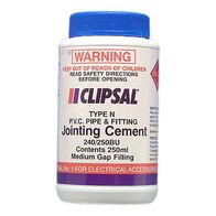 Clipsal - Cable Management, PVC Medium Gap Filling Blue Cement, 250ml Bottle with Brush