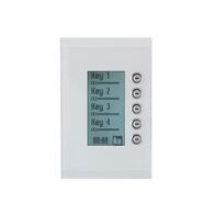C-Bus Control and Management System, Glass Fascia, 5 Gang, Saturn Series - Pure White