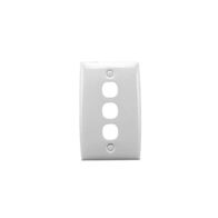 Standard Series, Flush Plate, 3 Gang, Standard - White Electric