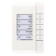 C-Bus eDLT, Wall Plate, Saturn, Enhanced Dynamic Labelling Technology, 5 Key Grid - Pure White