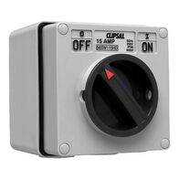 Clipsal - 56 Series, Surface Switch, 1 Gang, 250VAC, 15A, Heavy Duty - Grey