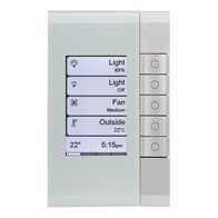 C-Bus eDLT, Wall Plate, Saturn, Enhanced Dynamic Labelling Technology, 5 Key Grid - Ocean Mist