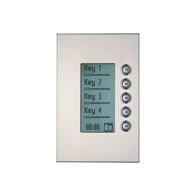 C-Bus Control and Management System, Fascia with Grid, Saturn Series, Rectangular, 5 Gang - Stainless Steel