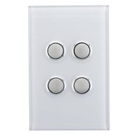 Saturn Series, Switch Cover, 4 Gang - Pure White