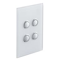Saturn Series, Switch Grid and Cover Assembly, 4 Gang, Less Mechanism - Pure White