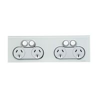 Saturn Series, Quad Switch Power Point, 250V, 10A - Ocean Mist