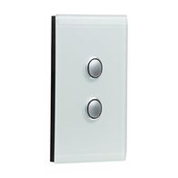 Saturn Series, Switch Grid and Cover Assembly, 2 Gang, Less Mechanism - Ocean Mist